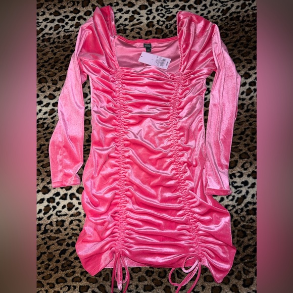 Ruched Velvet Dress - Picture 1 of 2